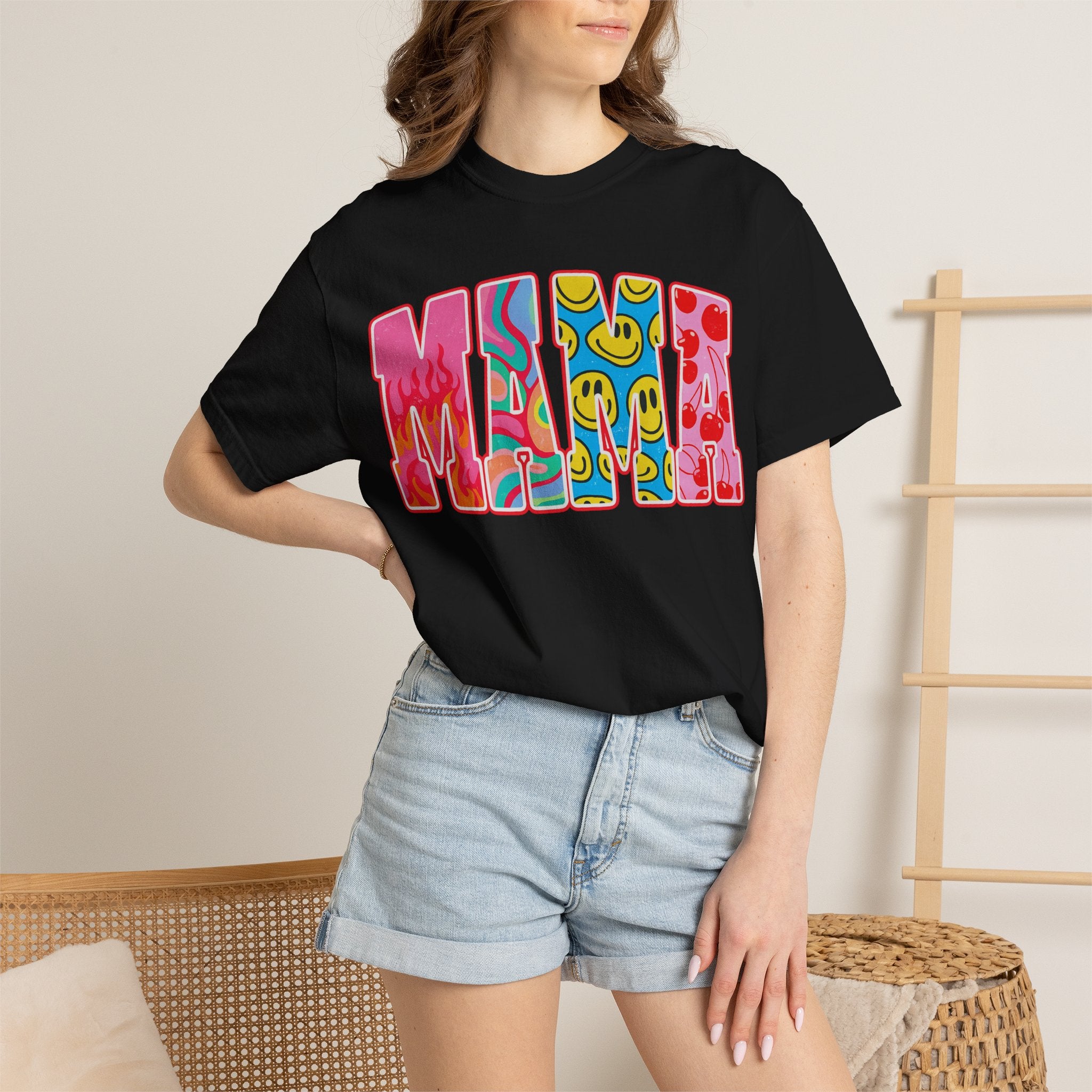 Colorful Retro Mama Shirt